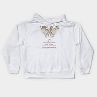 MAYA HAWKE'S LUNA MOTH LYRICS ART Kids Hoodie